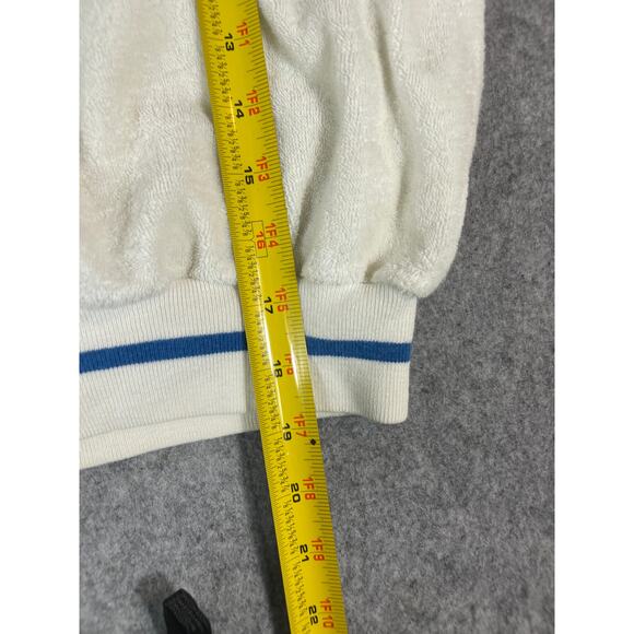 Vintage Topic Knits Pullover Sweater Boys Large White Blue V Neck Short Sleeve - Picture 6 of 8